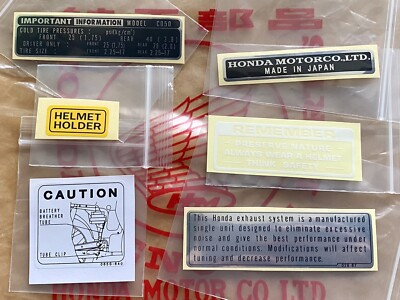 HONDA 50 BENLY CD50 DECAL STICKER MARK CAUTION SET | eBay