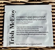 Image of Trish McEvoy Correct And Brighten Beta Hydroxy Pads Daily Exfoliator 2mL Sample