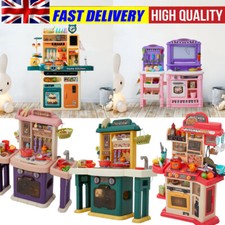 Large Children Kids Kitchen Cooking Role Play Set Pretend Toys Gift Lights Sound