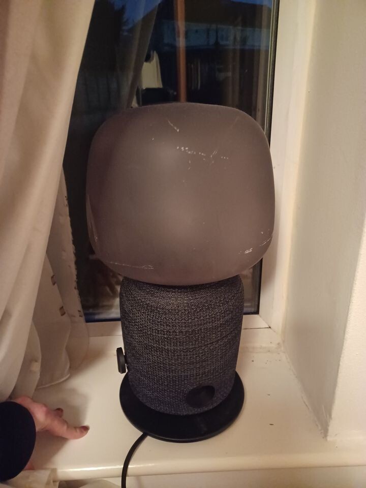 IKEA SYMFONISK Grey Table lamp with WiFi Sonos Speaker eBay