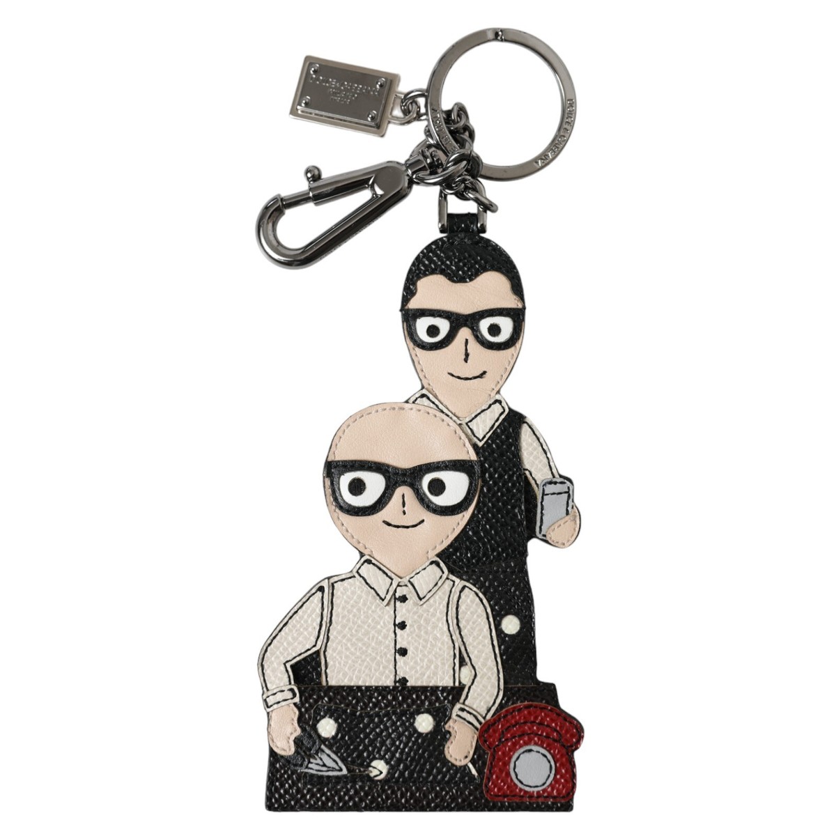 DOLCE & GABBANA Keychain Leather Dominico Stefano #DGFAMILY Logo