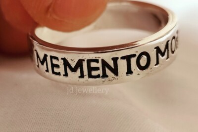 925 sterling silver handmade memento mori band, Memento mori band,  mori band