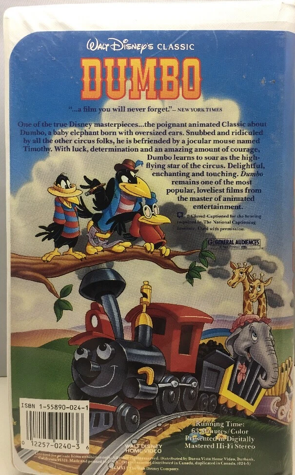 Dumbo 1991 Vhs