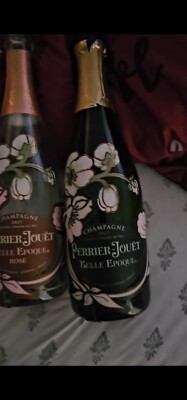 2 EMPTY CHAMPAGNE BOTTLE Perrier Jouet Belle Epoque ROSE & BRUT