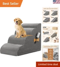 High-Density Foam Pet Steps with Waterproof Cover - Ideal for Small Dogs