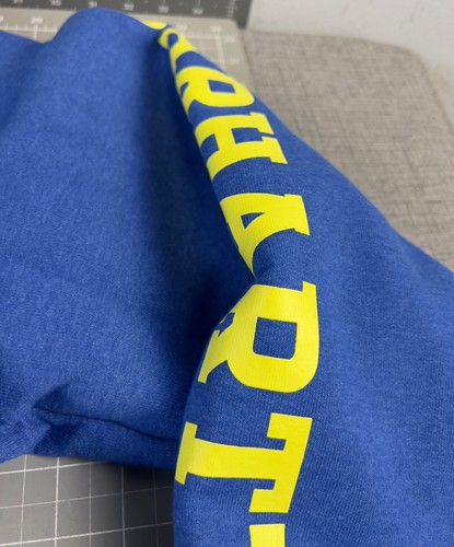 Carhartt Men’s Rain Defender 1889 Graphic Hoodie Beacon Blue Loose Fit Size XL - Picture 6 of 8