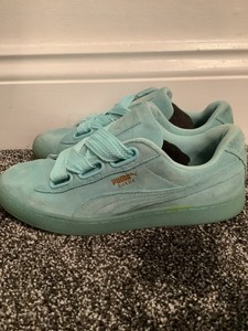 puma suede blue shoes