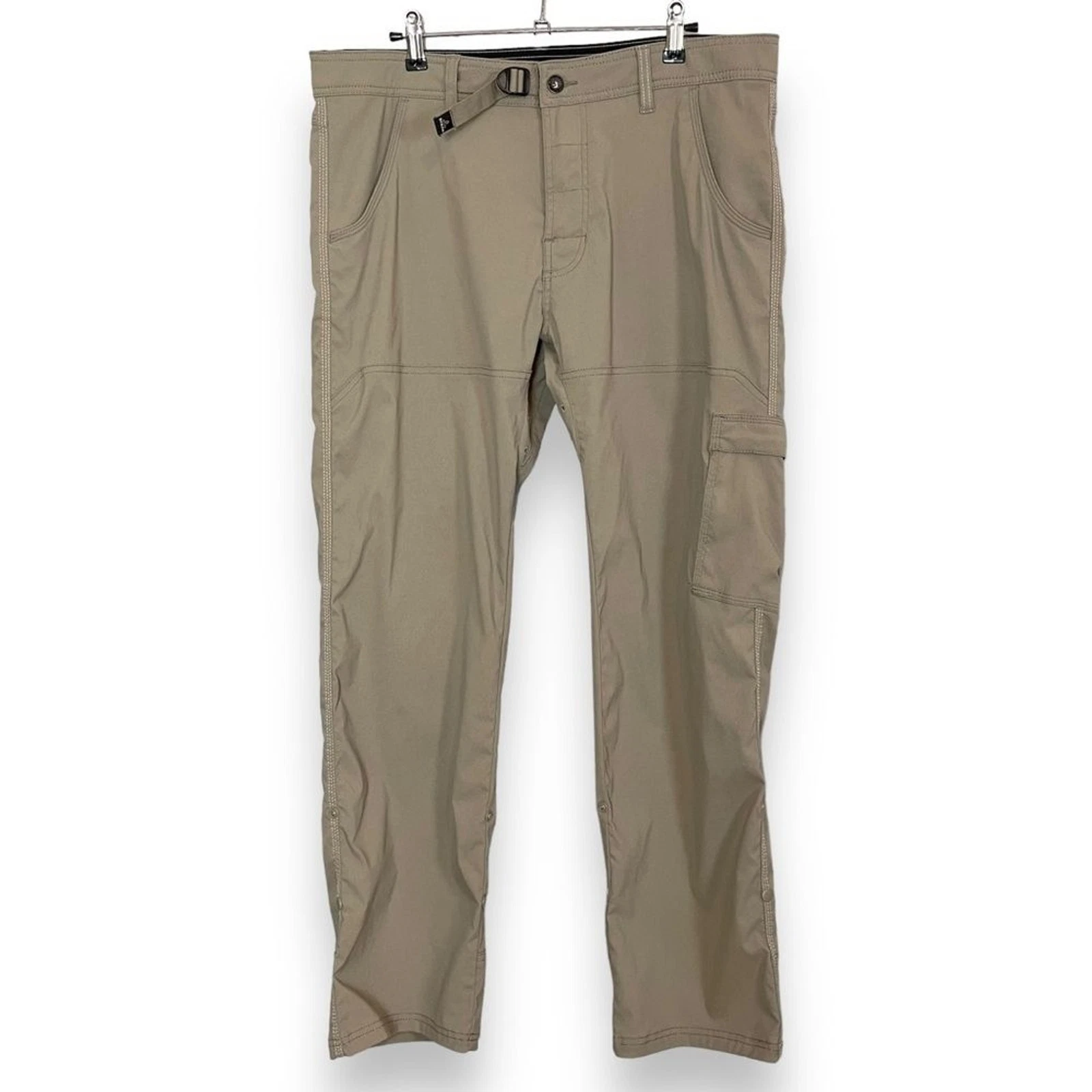 prAna Pants Men Lightweight 35 / 30 Long Performance Adjustable Hem Cargo Pocket