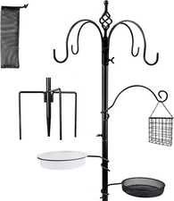 Premium Bird Feeding Station Kit, 77" x 19" Bird Feeder Pole, Deluxe Multi Fe...
