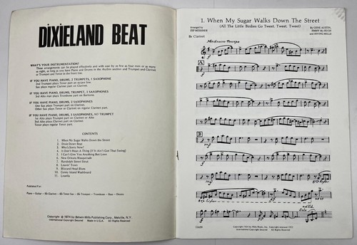 Dixieland Beat Oldies But Goodies Clarinet Sheet Music Zep Meissner Belwin Mills - Picture 2 of 4