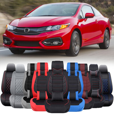 Luxury Car Seat Covers 2/5-Seats Cushion Front & Rear For Honda Civic Hatchback