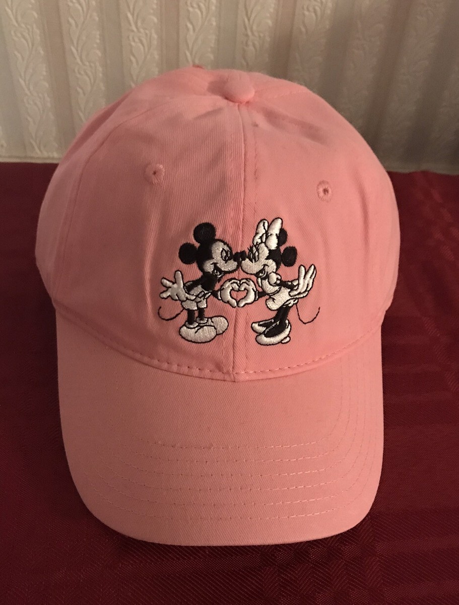 Disney Parks Mickey And Minnie Mouse Love Pink Baseball Hat  display picture 2