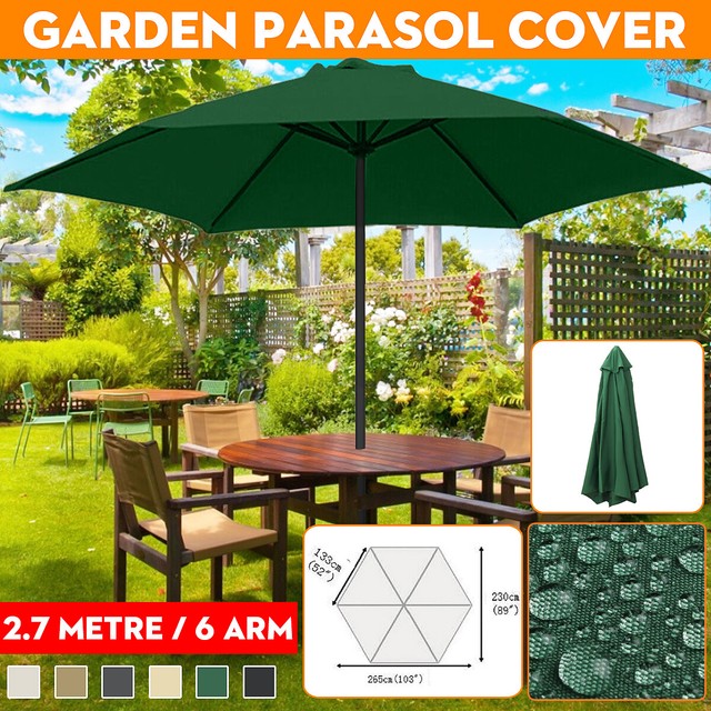 Patio Umbrella 7 1 2 Fiberglass Collar Tilt Octagon Lemon Olefin Outdoor Canopy For Sale Online Ebay