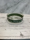 Vintage Green Jeanette Hellenic Jasperware Serving Fruit Bowl 9” Wedgewood