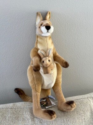 Hansa Down Under Synthetic Fiber Kangaroo Mom Joey Standing 17 in 3642 NWT
