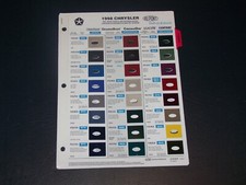 1998 Thru 2005 Chrysler Dupont Auto Paint Chip Exterior Color Codes Dodge Jeep