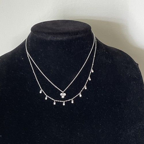 Swarovski Touchstone Crystal Extra Extra Silver Tone Zirconia 9028N Necklace 320 - Picture 4 of 15