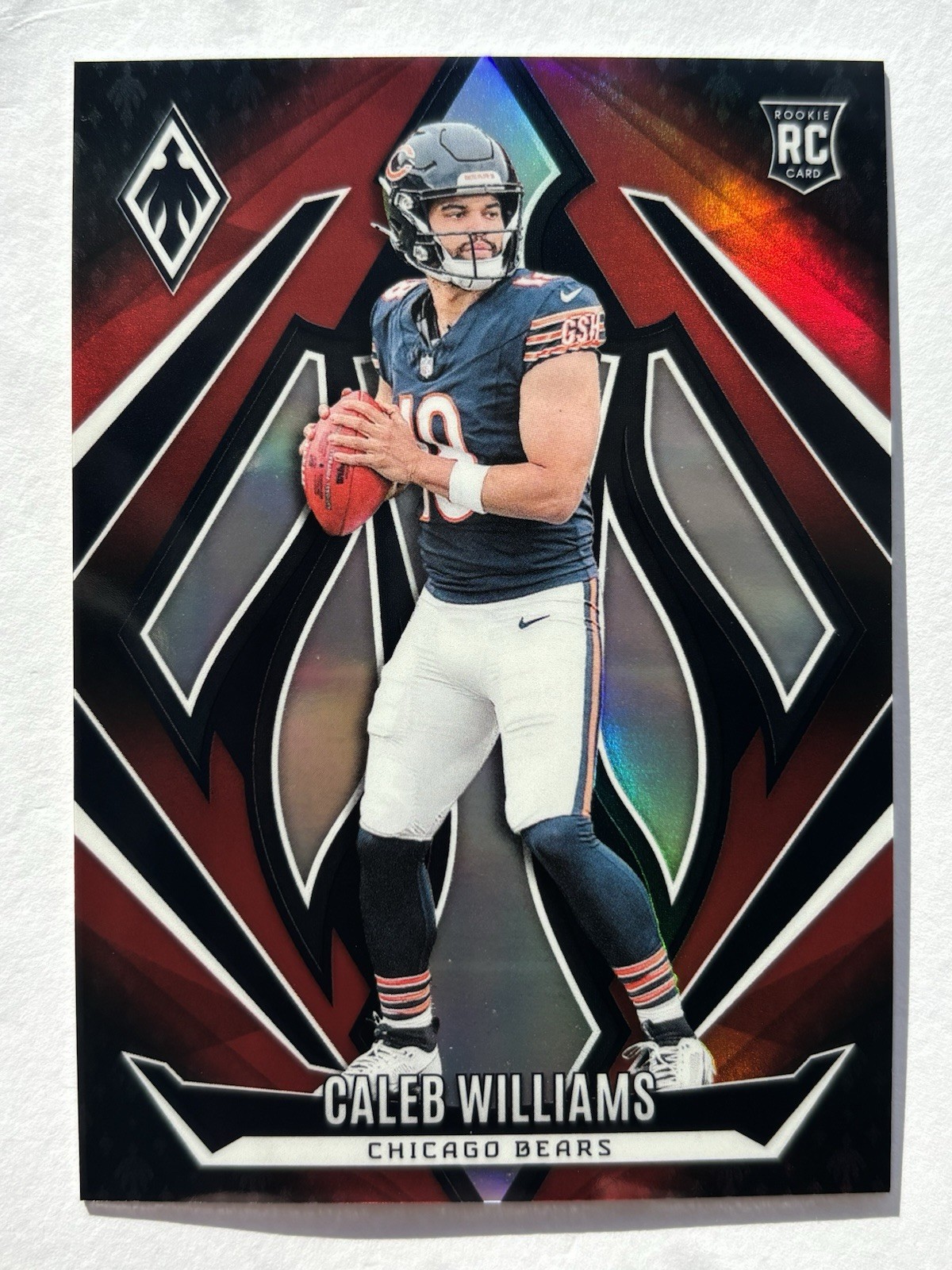2024 Panini Phoenix Caleb Williams #151 Red Fade 79/299 Rookie Chicago Bears