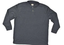 The Foundry Supply Co. Men's Long Sleeve Polo Shirt Gray Big & Tall 3XLT Cotton