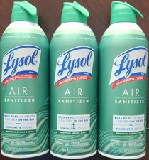 Lot Of 3 Lysol Air Sanitizer Mountain Spring Scent 