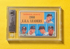 1961 TOPPS BROGLIO/FRINED/MCCORMICK/WILLIAMS #45 SIGNED QUAD AUTO CARD BECKETT