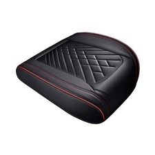 ZIMISI Leather Front Car Seat Covers, Anti-Slip Breathable Bottom Car Black/Red