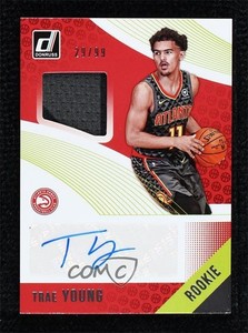 2018 Panini Donruss Rookie Material Signatures /99 Trae Young #RMS-TYG Auto RC