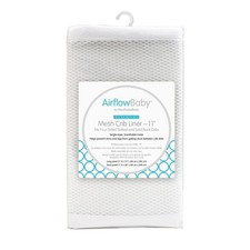 Breathable Mesh Liner for Full-Size Cribs White, 11 inch Pack of 1 