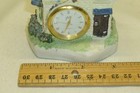 Vintg Country Cottage Resin House Desk Mantle Jolie Quartz Clock Works blue roof — photo 8