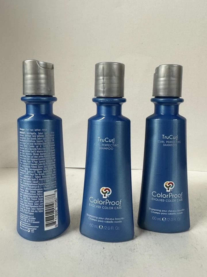 3 pack.   ColorProof Tru Curl Curl Perfecting Shampoo 2oz - Image 2 of 2