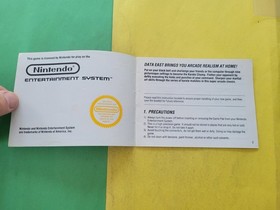 Karate Champ Nintendo NES Manual Only ~ Instruction Booklet