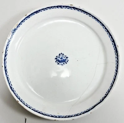 Fayence-Teller Delft-Umfeld 18./19.Jh | Blau Weiß Ø22,5cm - Bild 1 von 4