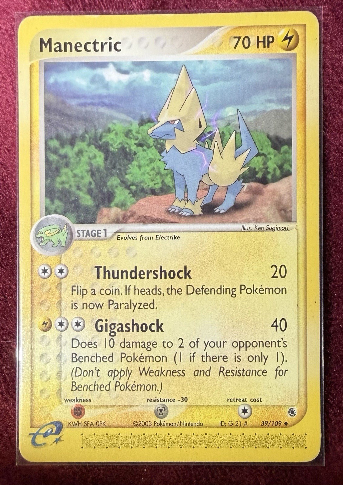 Pokémon Manectric 39/109 - EX Ruby & Sapphire Reverse Holofoil - MP