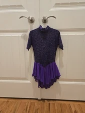 Jerry's Purple sparkling Figure Skating Dress