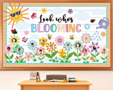 Spring Bulletin Board Decorations Set Classroom Decoration Look Who  S Blooming S