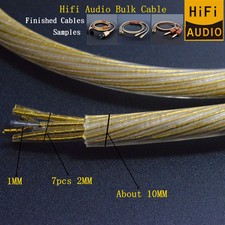 HIFI Audio Golden 10MM OFC Silver Plated 7Cores 1mm Xlr/ Rca Bulk Cable For Diy