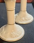 Lenox Fruits of Life Candlesticks Pair Fine Ivory China 1988 Gold Trim Beautiful — photo 3