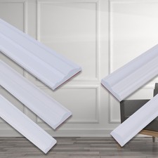 QDYMXUN Self Adhesive TPE Chair Rail, Lightweight 118&rsquo;&rsquo;L x 0.79&rsquo;&rsquo;W, White