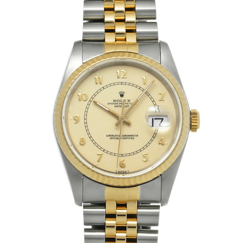 ROLEX Datejust 16233 Ivory Case Size 36 x 36 mm Men