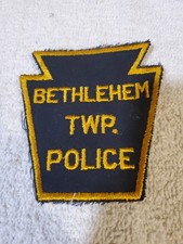 vintage police shoulder patch from the Bethlehem Township Police Department...