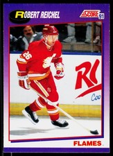 Robert Reichel, 1991-92 Score American, #263, Calgary Flames,