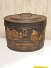 Antique Victorian Style Metal Hatbox