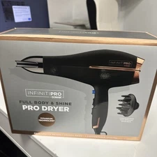 INFINITIPRO Conair 1875W Hair Dryer AC Motor Ceramic Ionic Blow Dryer Black