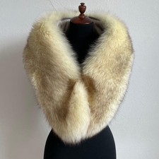 SAGA FOX Silver Fox Stole Shawl 123cm x 21cm Fur Wrap