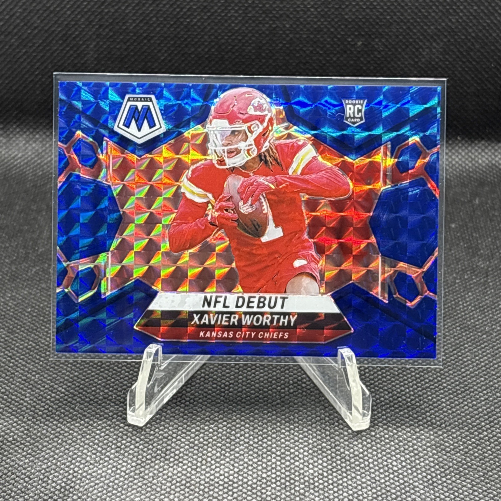 2024 Panini Mosaic - NFL Debut Xavier Worthy #285 Blue Mosaic Prizm /99