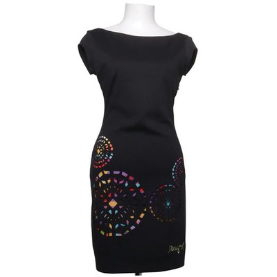 Desigual, Kleid, Größe: 30, 61V21E1, Schwarz/Mehrfarbig #iai