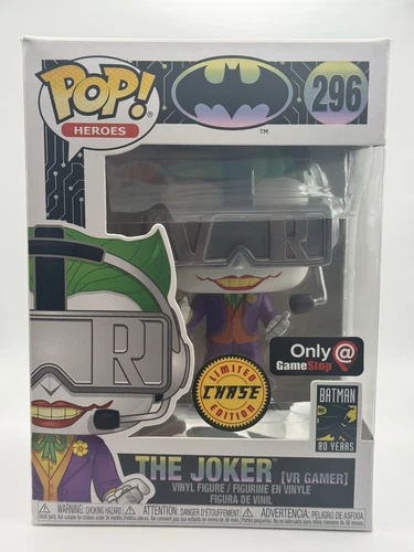 Funko Pop! Heroes: DC Comics The Joker (VR Gamer) #296 Chase Edition GameStop