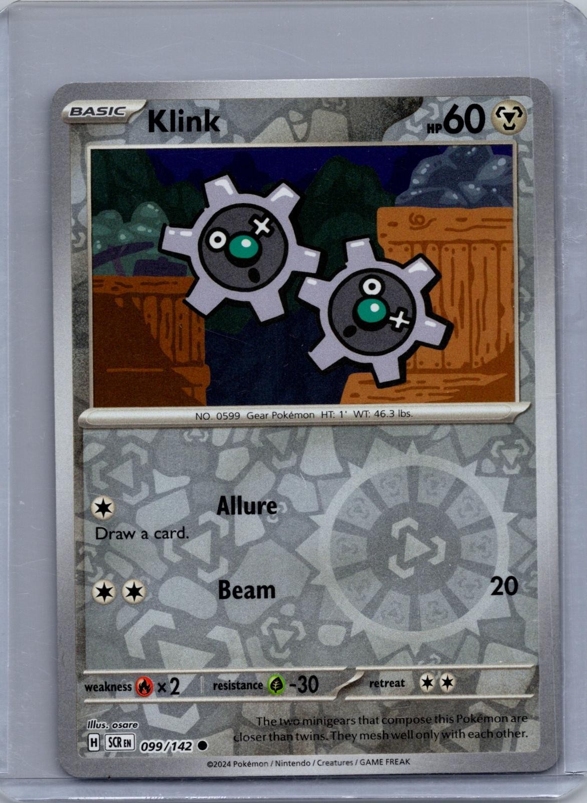 KLINK 99/142 COMMON STELLAR CROWN POKEMON REVERSE HOLO NM/M