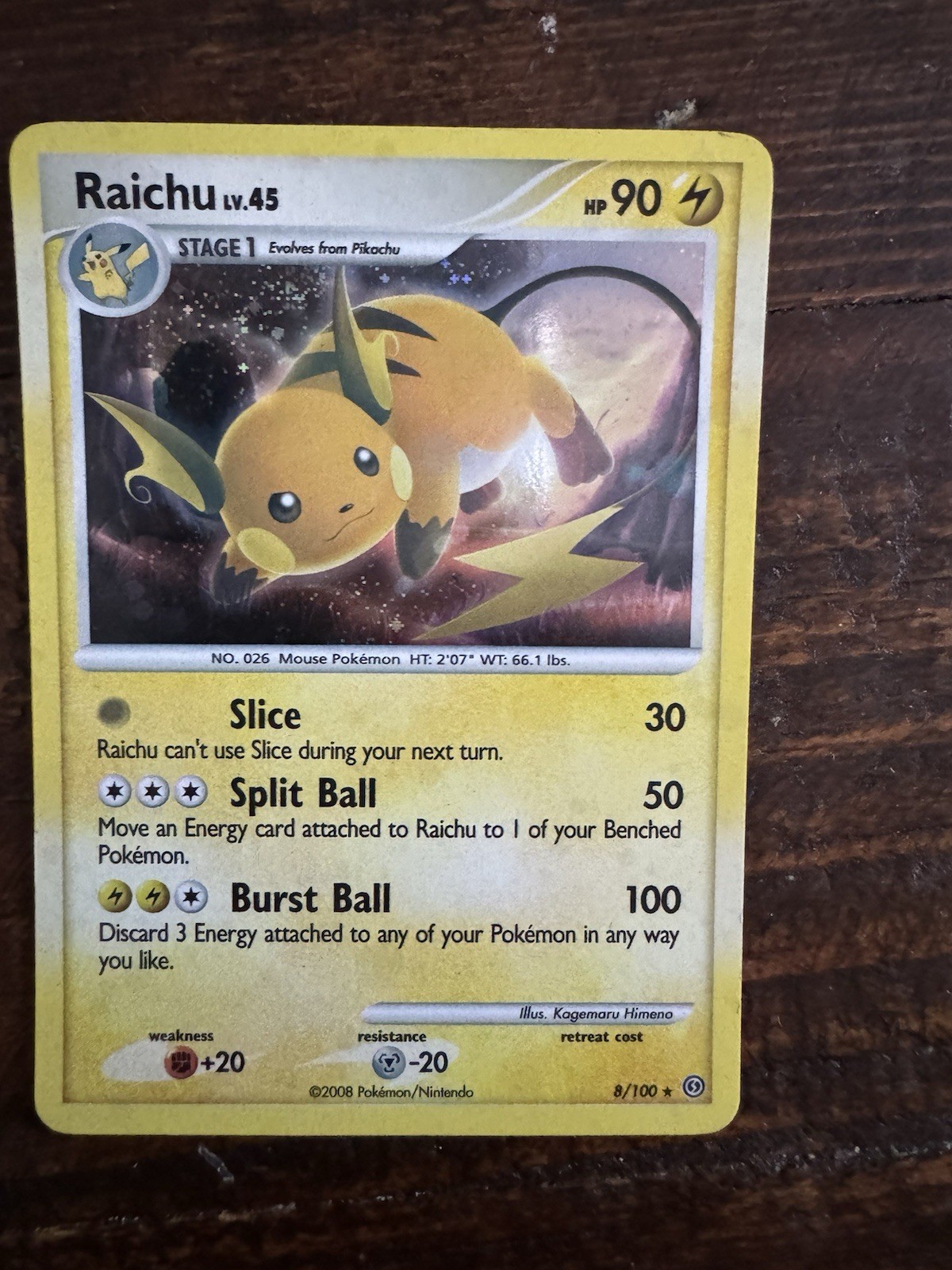 Raichu 8/100 Stormfront Holo MP