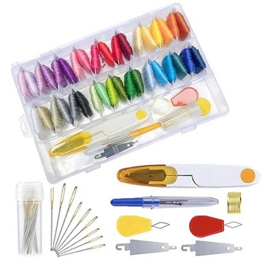 Huacan Embroidery Floss Kit with Storage Box 36 Colors 36 Color（53 Pcs） 
